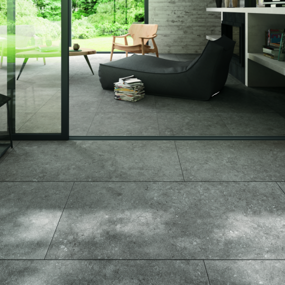 Keramische tegel NaMe Struttur. 120x120x2 Gris Belge NE31
