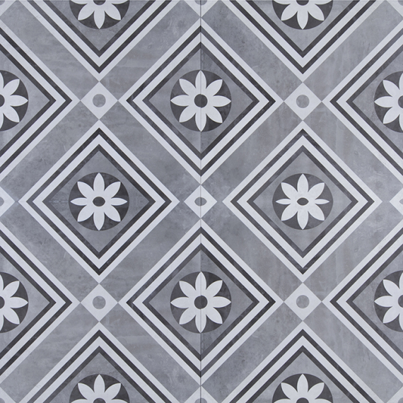 GeoCeramica topplaat Concreet Flower Decorate 60x60x1 cm