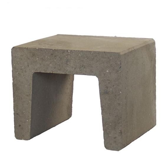 U-Steen 40x50x40 cm grijs