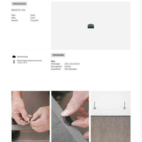 Solidor afstandhouder muur zelfklevend 6 mm