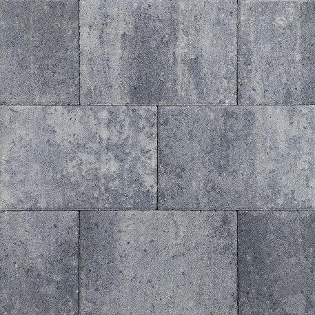 Straksteen 20x30x6 cm grijs/zwart