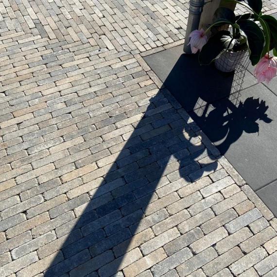 Antieke trommel waalformaat 7 cm musselkalk