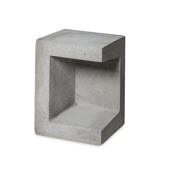 Betonnen U-hoekelement 30x30x40 cm grijs of zwart