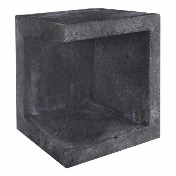 Betonnen U-hoekelement 40x40x50 cm zwart