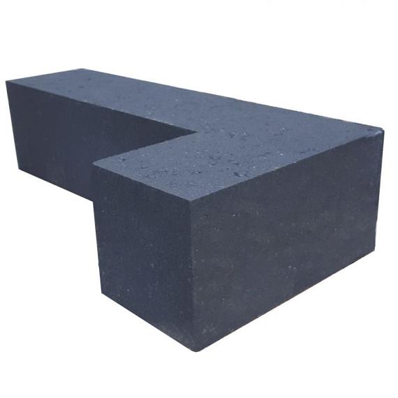 Patio hoekblok strak 60x15x15 cm antraciet