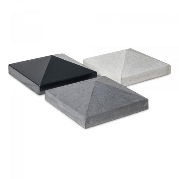 paalm. met sierrand 60x60 zwart beton