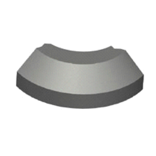 RWS Band 11,5/22,5x25x78,5 R=12 bocht uitwendig grijs visbek