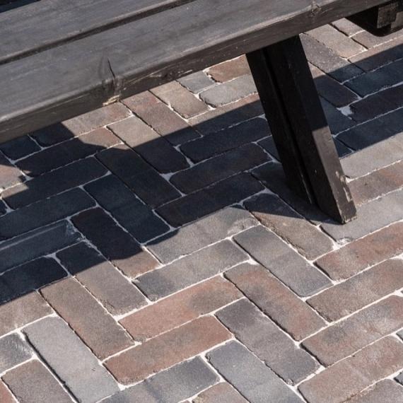 WF60 Ancona Antica gebakken waalformaat zwart-blauw-bruin