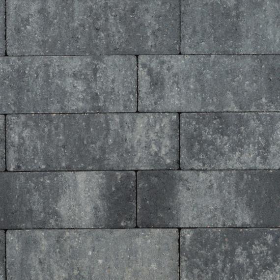 Longstone opritsteen 7 cm grijs/zwart