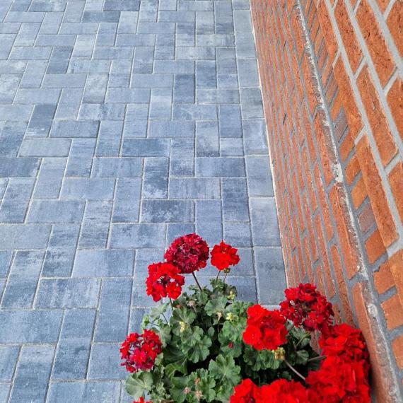 Design brick 8 cm nero/grey mini facet komo