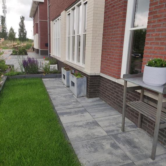 Patio square 60x60x4 cm nero/grey