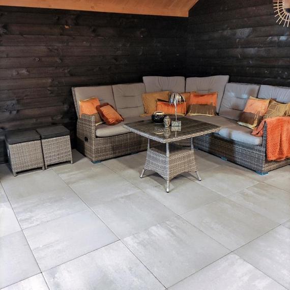 H2O comfort square 60x60x4 cm concrete