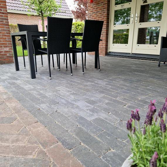 Antieke trommel longstone 7 cm antraciet