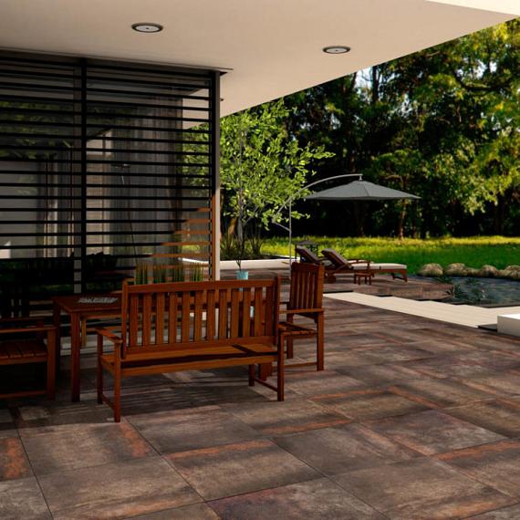 GeoCeramica 80x80x4 Corten Steel