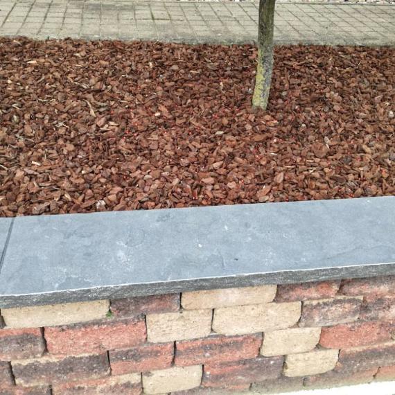 Afdekplaat blue moon rockface 100x25x4 cm. 2 ruwe zijdes + waterkering