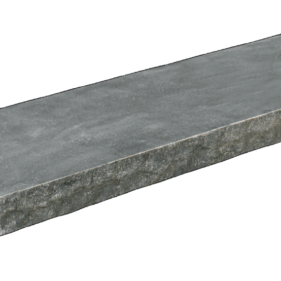 Afdekplaat blue moon rockface 100x35x4 cm. 3 ruwe zijdes + waterkering