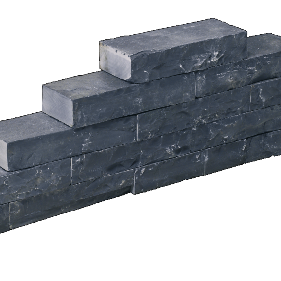 Slimwall black beauty rockface 40x16x8 cm. 2 ruwe zijdes