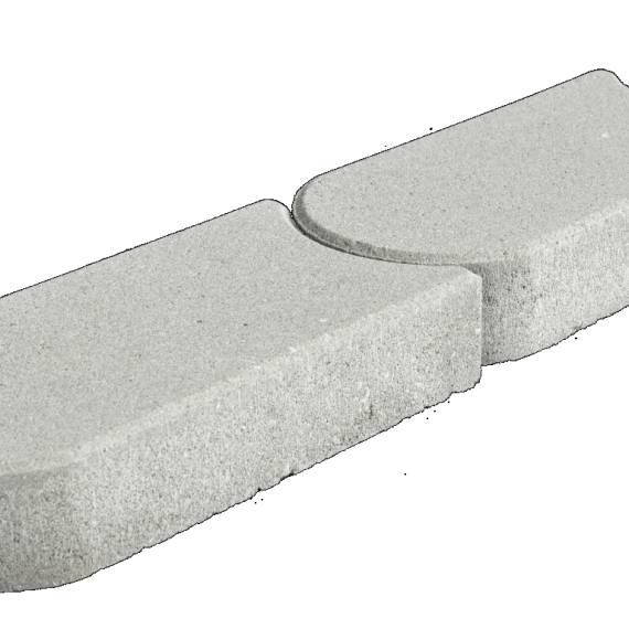Kantsteen graskant grijs 22x12x4,5cm