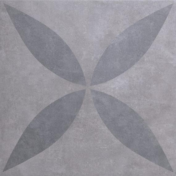 GeoCeramicaÆ 60x60x4 Amb. Greige Flower