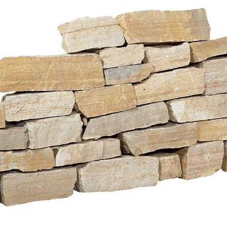Stapelblokken bourgogne geel 10-15 cm