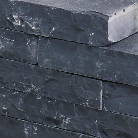 Slimwall black beauty rockface 40x16x8 cm. 2 ruwe zijdes