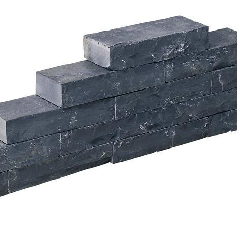 Slimwall black beauty rockface 40x16x8 cm. 2 ruwe zijdes