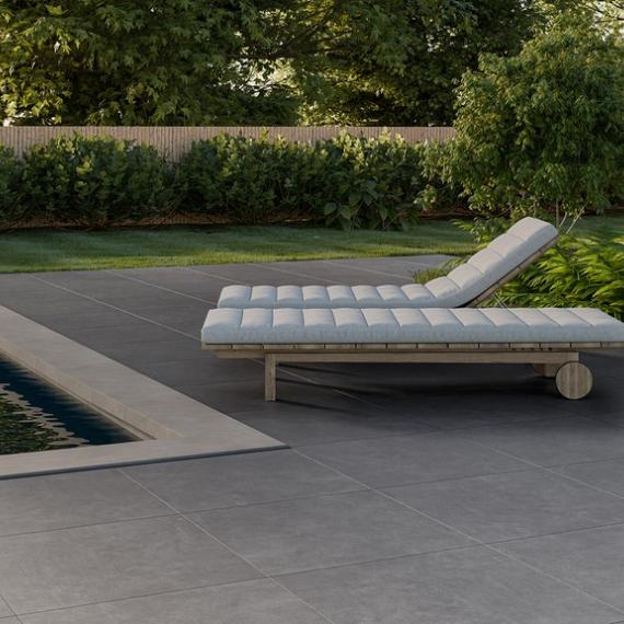 Keramische tegel cilento antracite tre 40x80x3cm