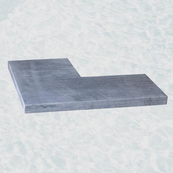Rustico vijverrand linea 100x20x3 cm. VERZOET-GEVIBREERD