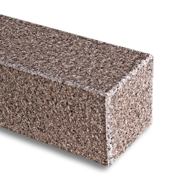 Graniet stapelblokken 12x12x100 cm gezaagd, gevlamd met facet