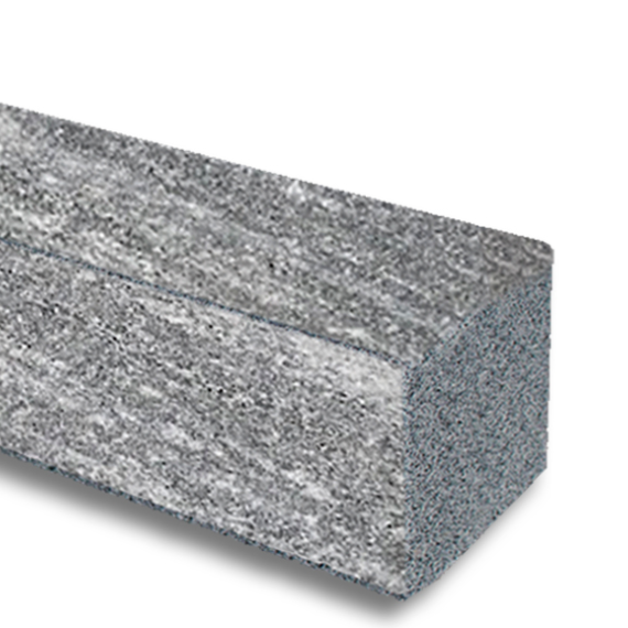 Gneis stapelblokken 12x12x30 cm gezaagd, gevlamd met facet