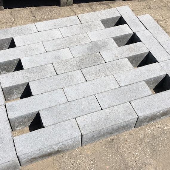 GDF 24x8x8 cm grijs (zonder facet, met deklaag)