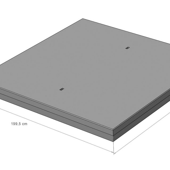 Betonplaat 200x200x16 cm glad 20 ton