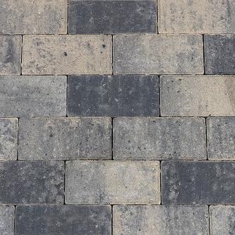 Betonstraatsteen 8 cm grijs/zwart komo