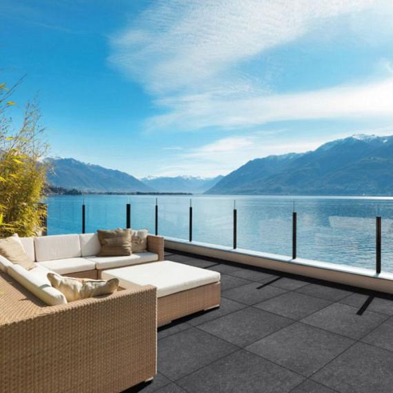 GeoCeramica? 60x60x4 cm Bb Stone Black