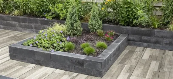 linea block small 12x12x60cm black