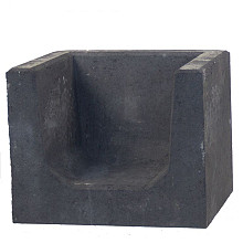U-Hoeksteen 40x50x40 cm zwart