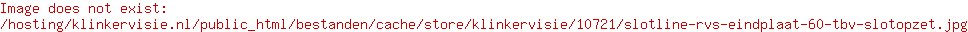 SlotLine RVS Eindplaat 60 tbv SlotOpzet