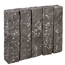 Palissades Vietnamees basalt  30x12x12 cm Bekapt zwart
