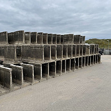Keerwand gebruikt 120x60x65 Grijs, hoogte x lengte x voet in cm