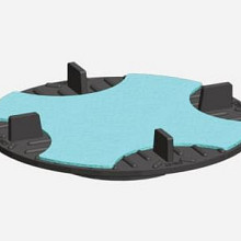 Passtuk kruisvorm 110x110x2 mm van zelfklevend bitumen