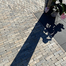 Antieke trommel waalformaat 7 cm musselkalk