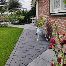 Patio betonstraatsteen 6 cm black TOP mini facet komo