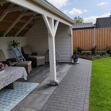 Patio betonstraatsteen 8 cm black TOP mini facet komo