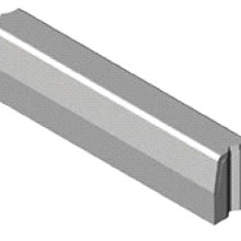 Trottoirband 13/15x25x100 cm recht grijs visbek