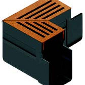 ACO Slimline hoekelement + CorTen rooster