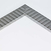 Glassline RVS hoekstuk + maasrooster