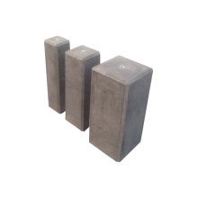 Betonpoer glad 15x15x50 cm zwart (1x schroefhuls M16)