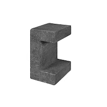 Betonnen U-element 15x20x30 zwart