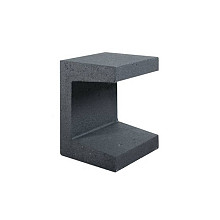 Betonnen U-element 30x30x40 zwart