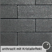 Vezano 40x15x8 cm zwart kristaleffect (mini-facet, met deklaag)